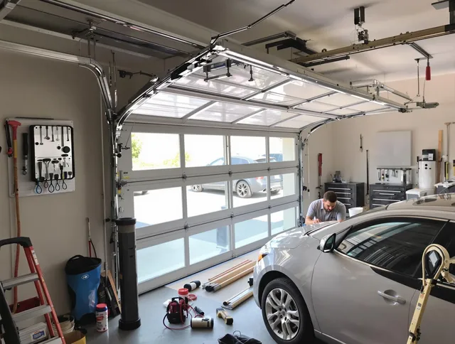 Garage door noise reduction service by Grafton Garage Door Repair in Grafton