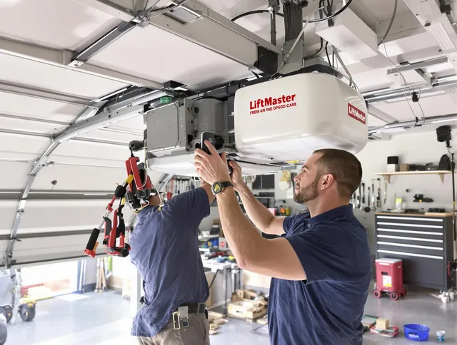 Grafton Garage Door Repair technician performing advanced diagnostics on garage opener in Grafton