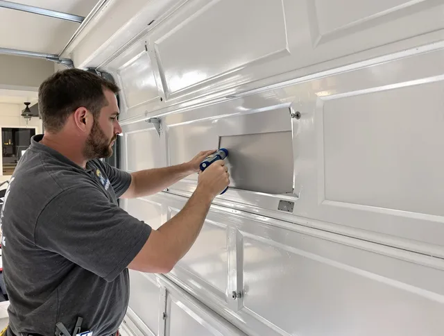 Garage door panel repair by Grafton Garage Door Repair in Grafton