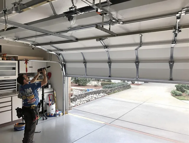 Garage door track repair service by Grafton Garage Door Repair in Grafton